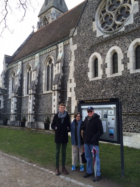 Andrew, Candice and David at St. Albans - in Copenhagen!