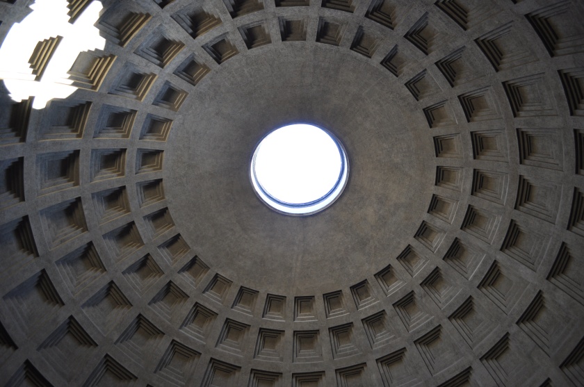 Pantheon ceiling and light